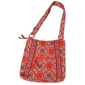 Vera Bradley PAPRIKA Hipster Crossbody Bag Purse Handbag Quilted Red Orange